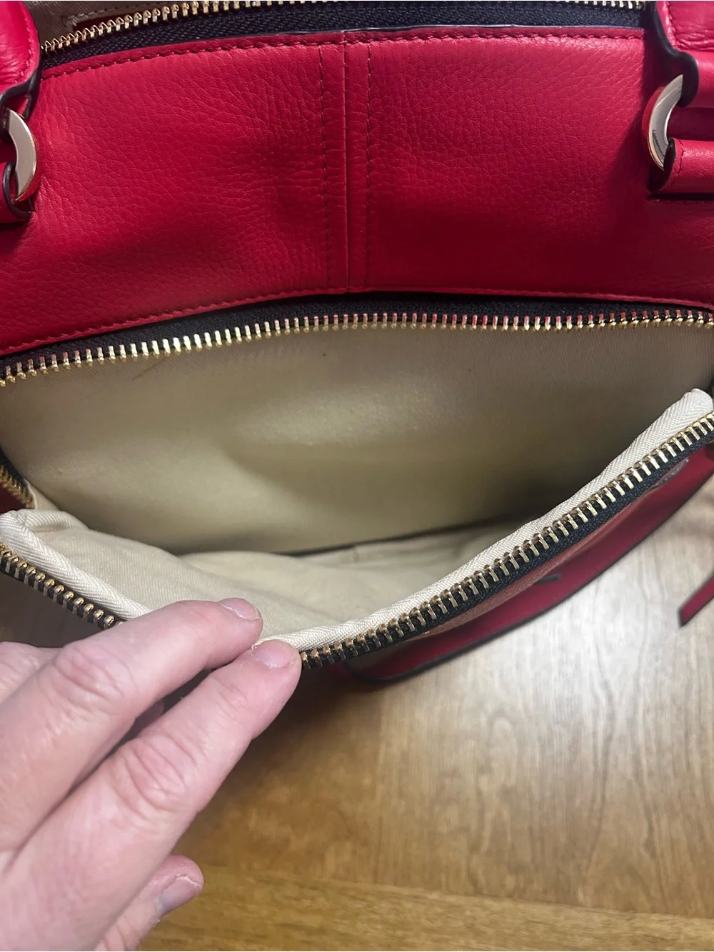 Lodis Women's Red Leather Satchel